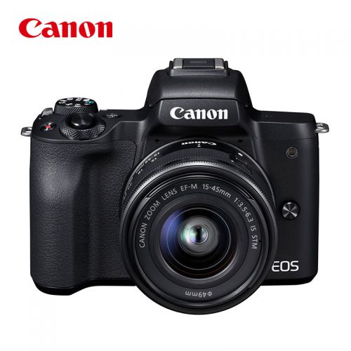 佳能（Canon）EOS M50 Mark II M50二代 微单数码相机 黑色15-45标准变焦镜头套装（约2410万像素/眼部追焦）