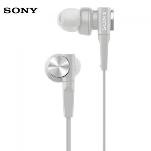 索尼（SONY） MDR-XB55AP/XB75AP耳机入耳式有线控带麦重低音立体声手机通话音乐 MDR-XB55AP浅灰白