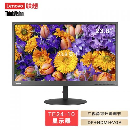 联想（Lenovo） ThinkVision 19.5/21.5/23.8英寸宽屏T系列显示器 TE24-10 【23.8英寸HDMI+VGA】