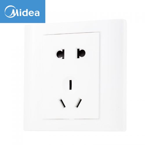 美的（Midea）开关插座面板二三极五孔插座86型床头墙壁插座电工暗装